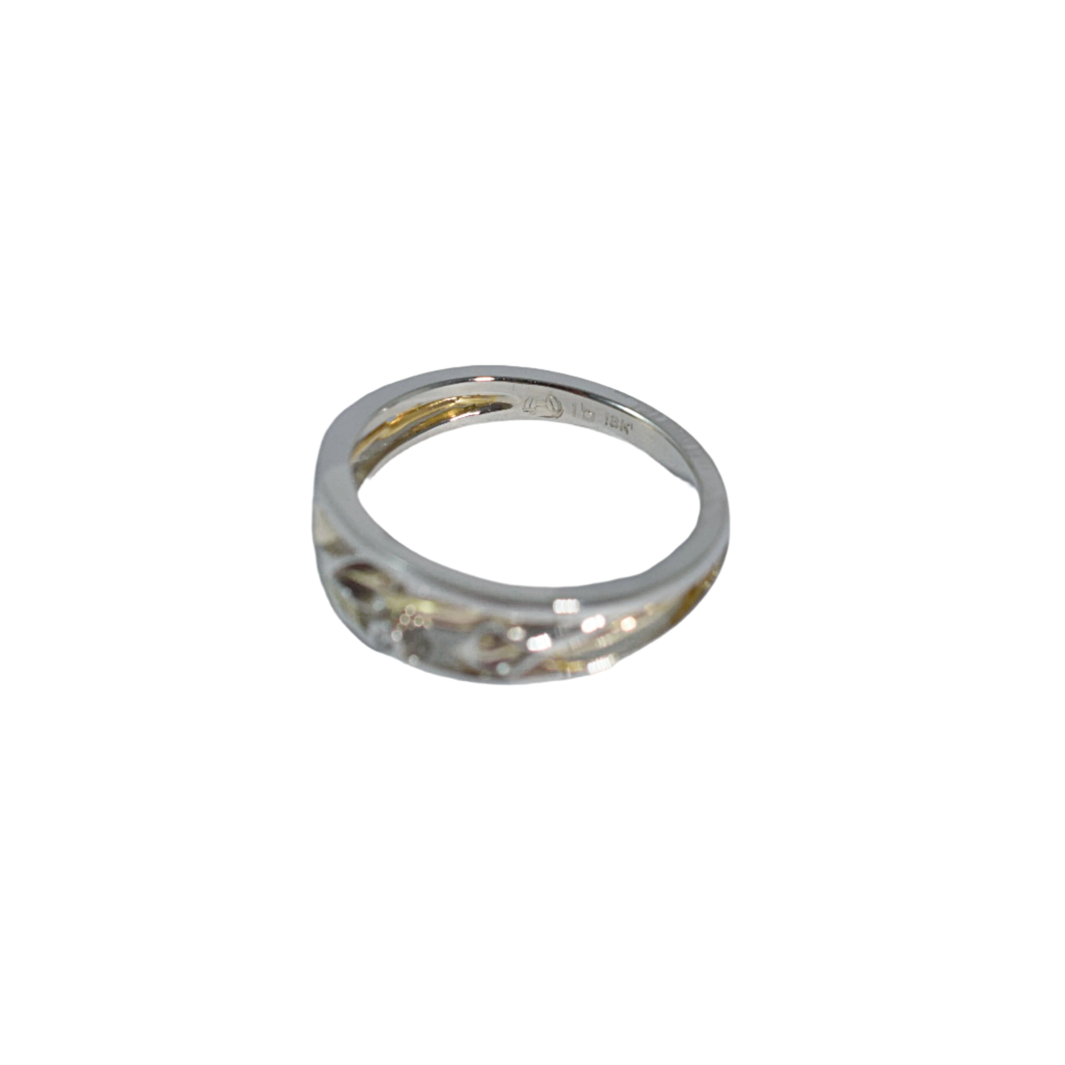 Tiny Tapered Calla Lily Ring with Diamond