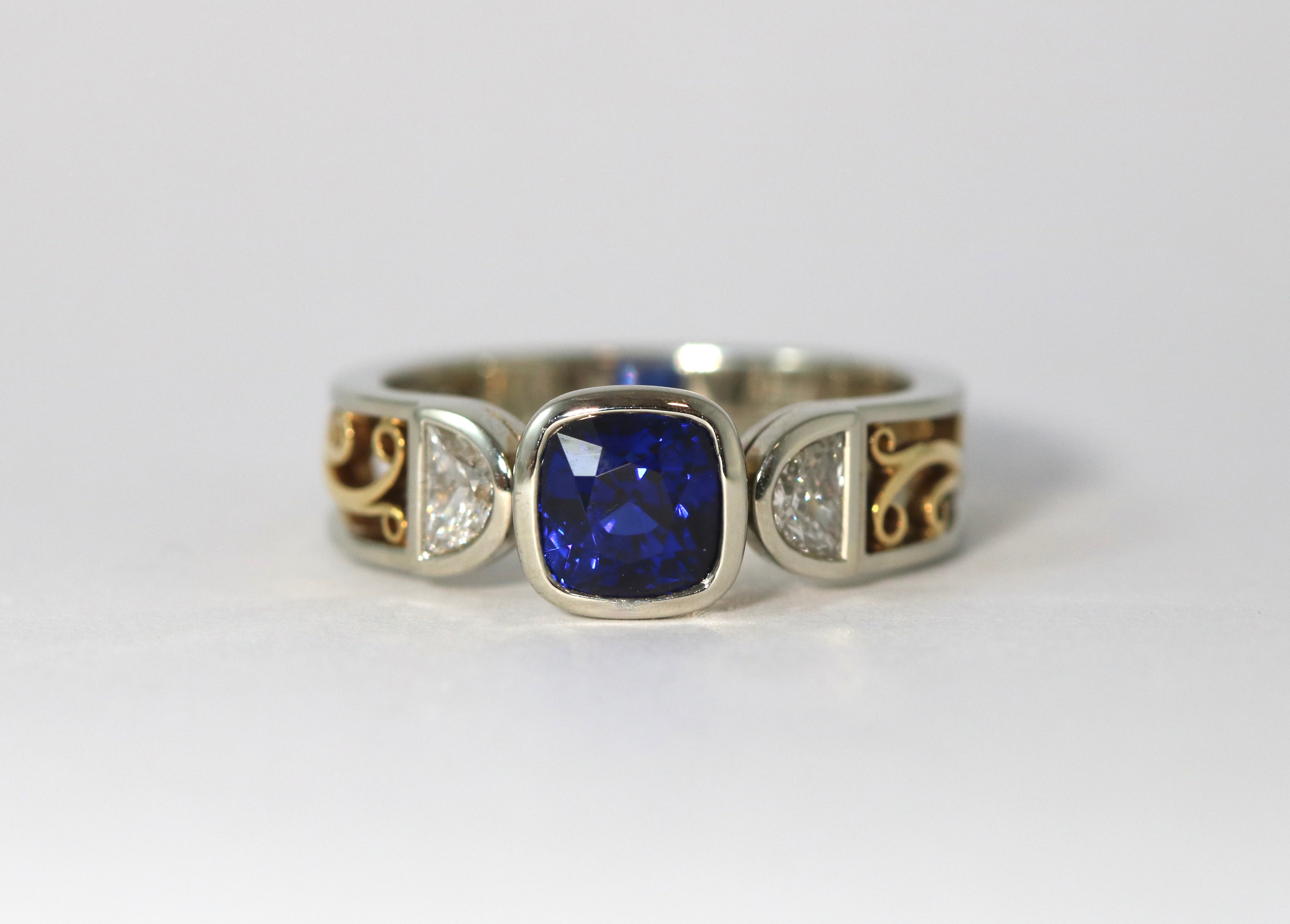 Sapphire Arabesque Ring