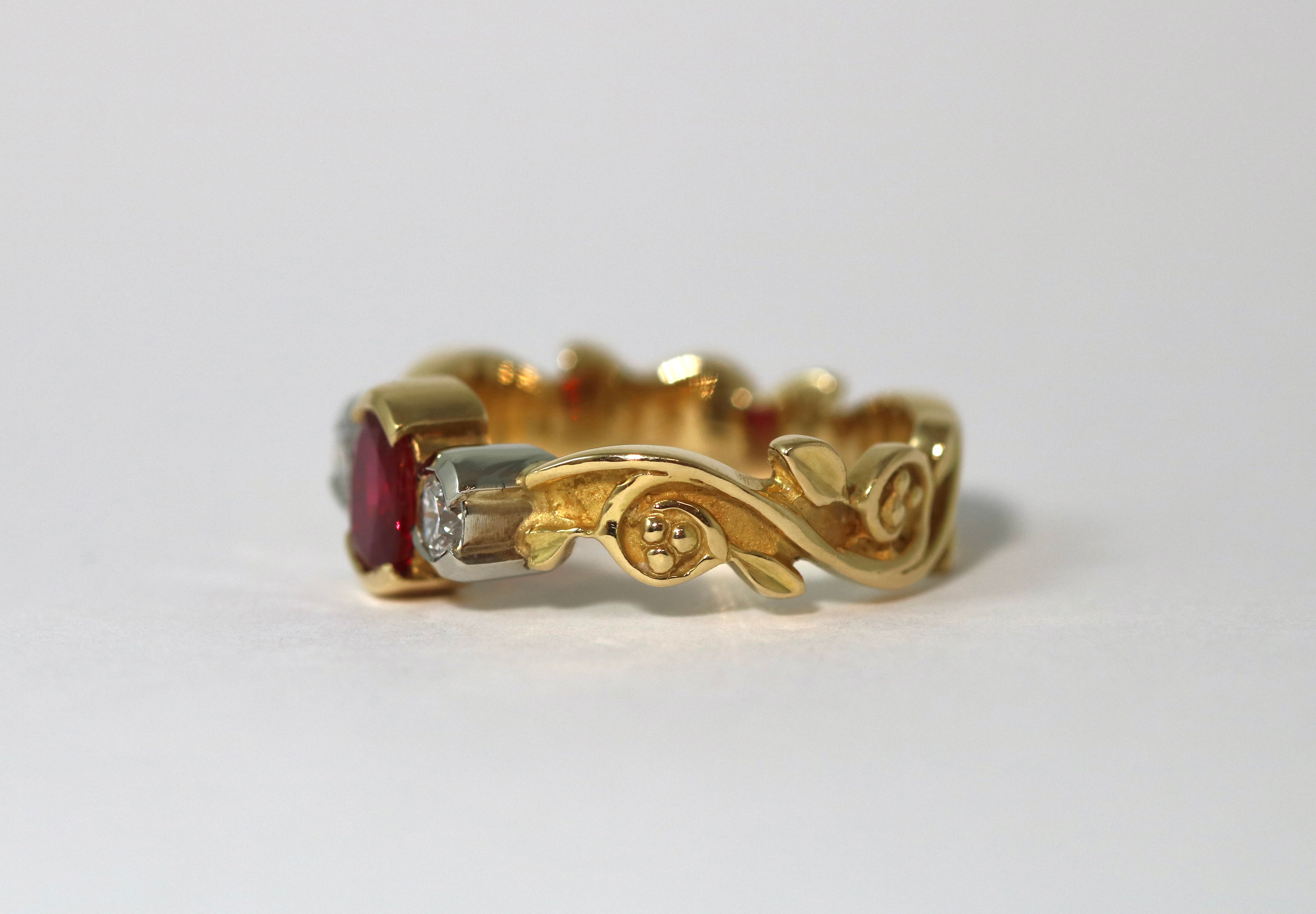 Ruby Tree of Life Ring