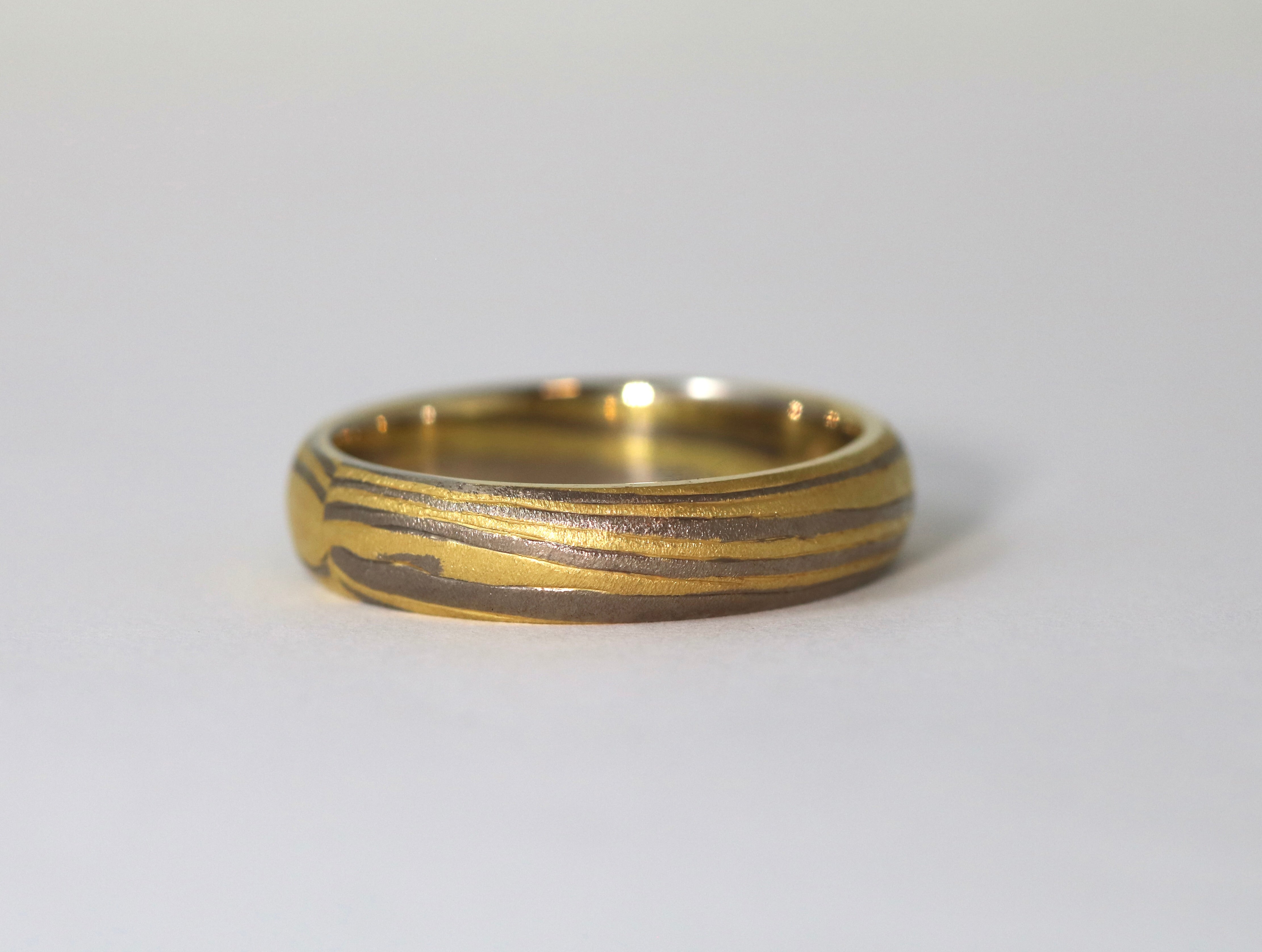 Mokume-Gane Wedding Band