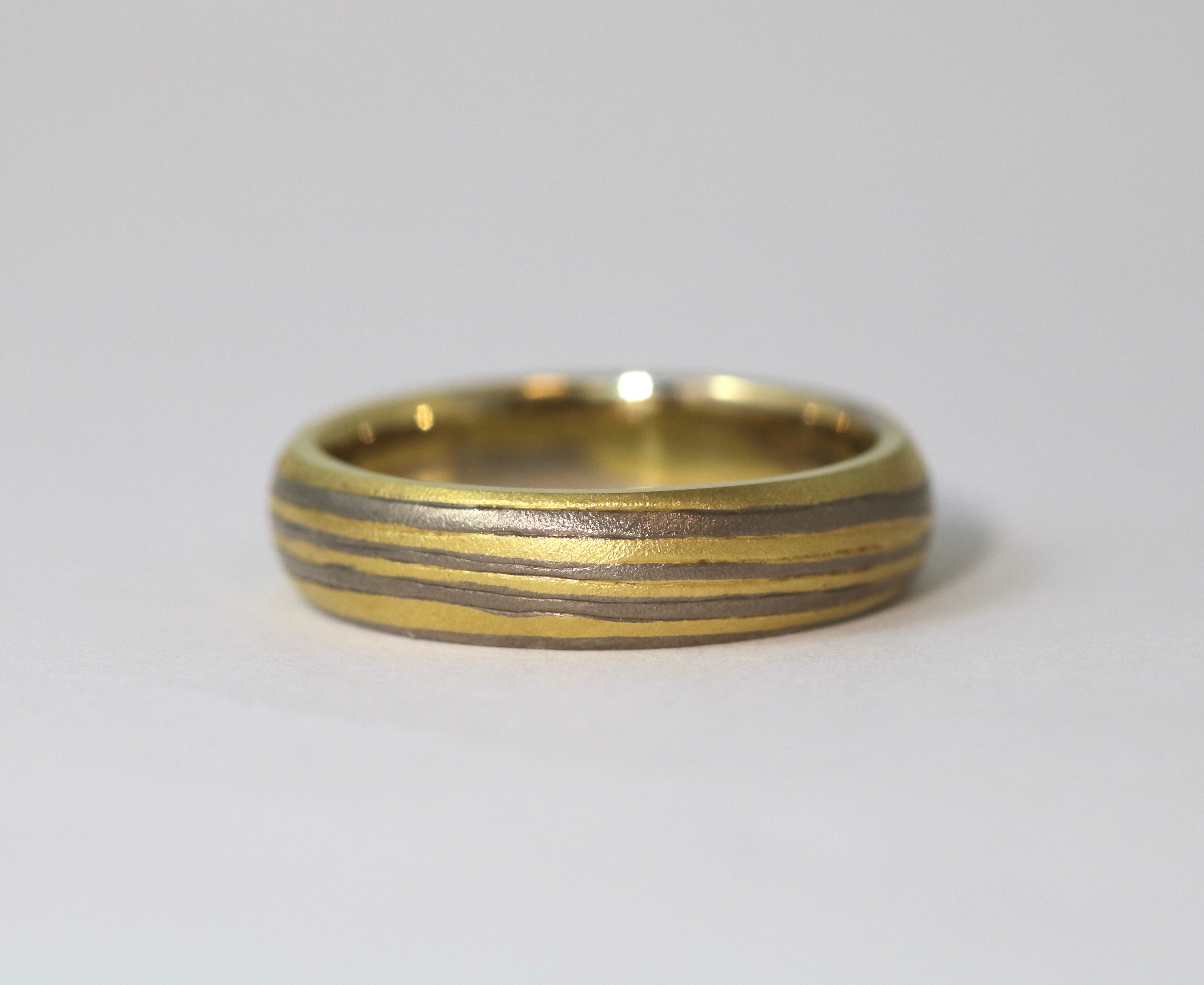 Mokume-Gane Wedding Band