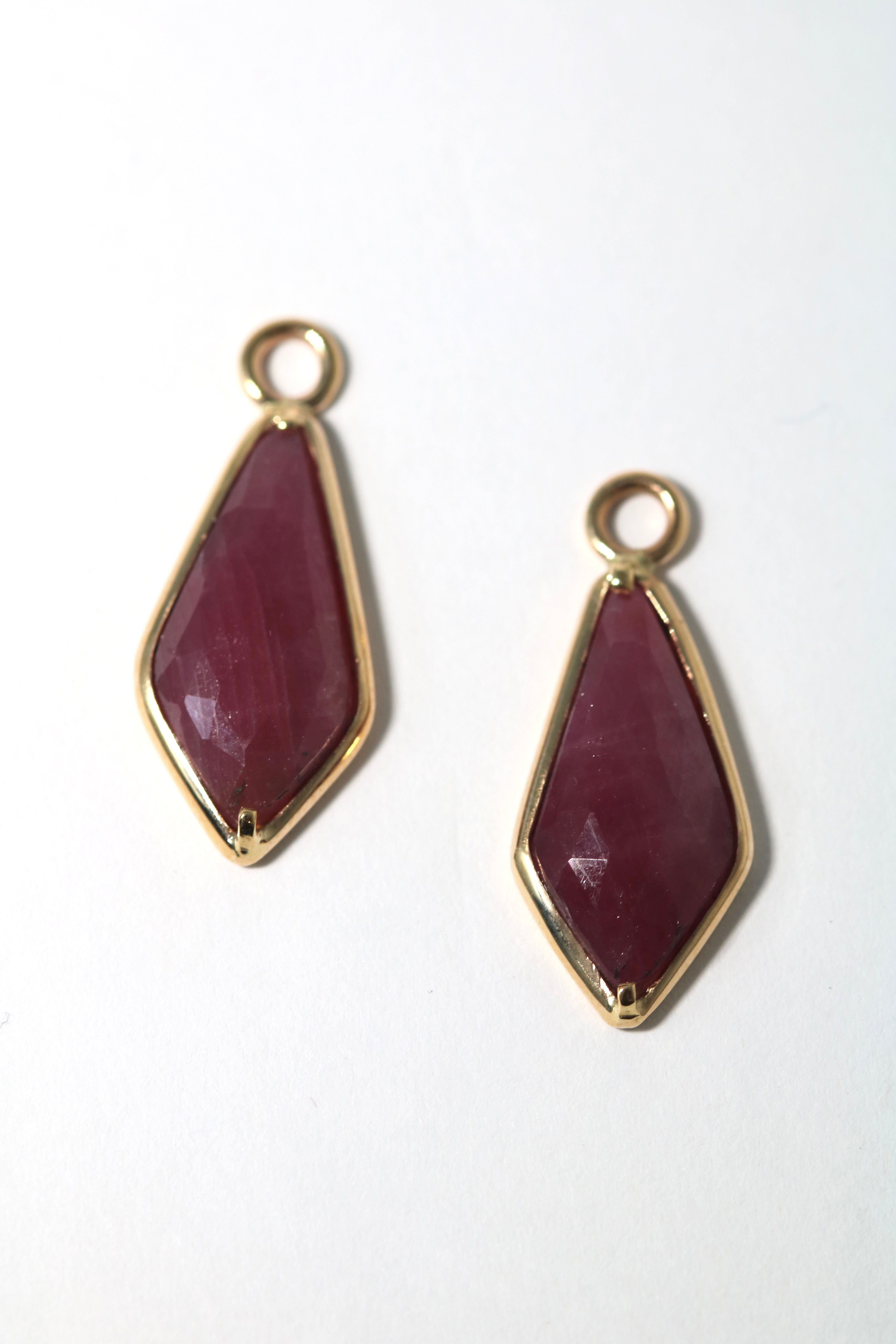 Rose Cut Ruby Drops