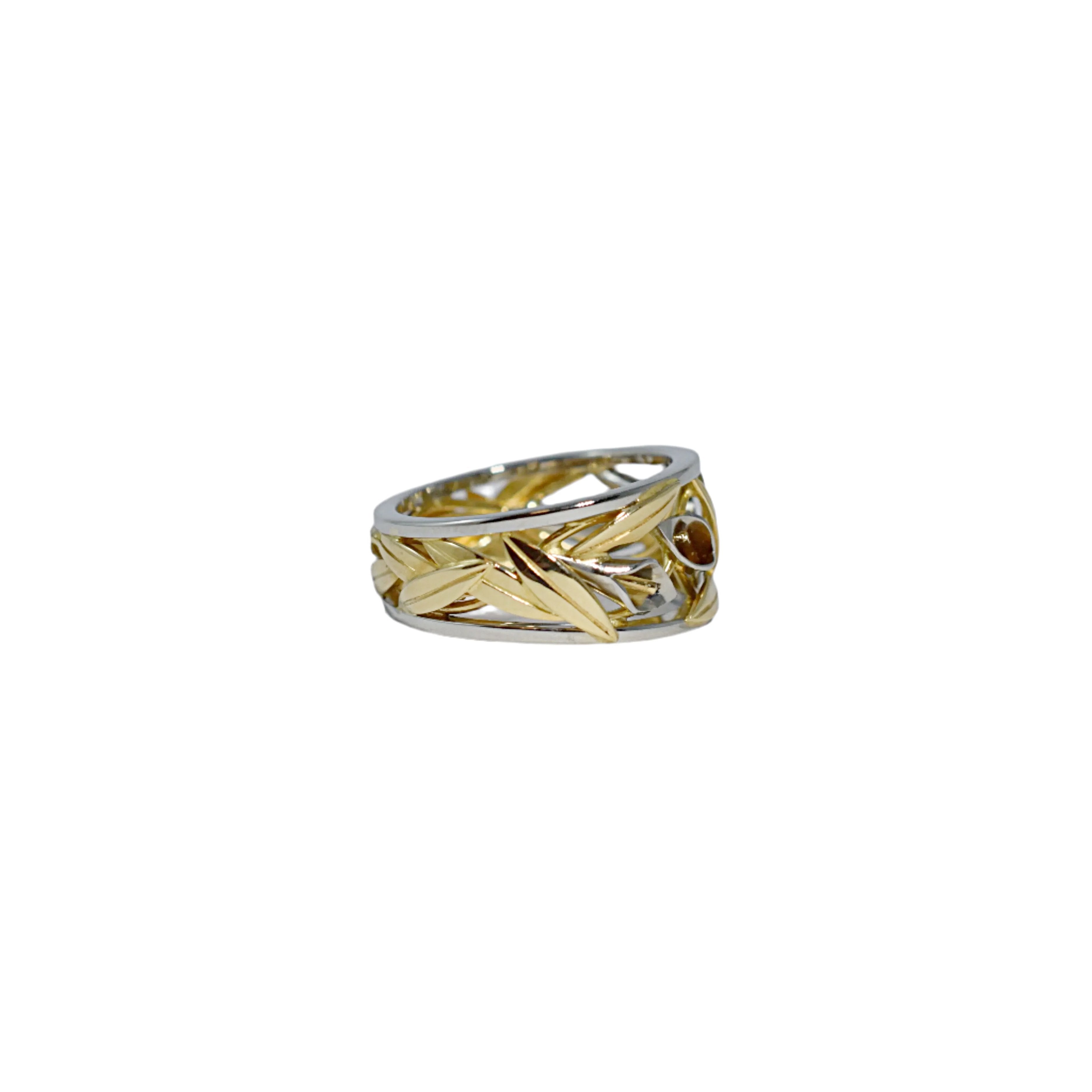 Wide Tapered Calla Lily Ring