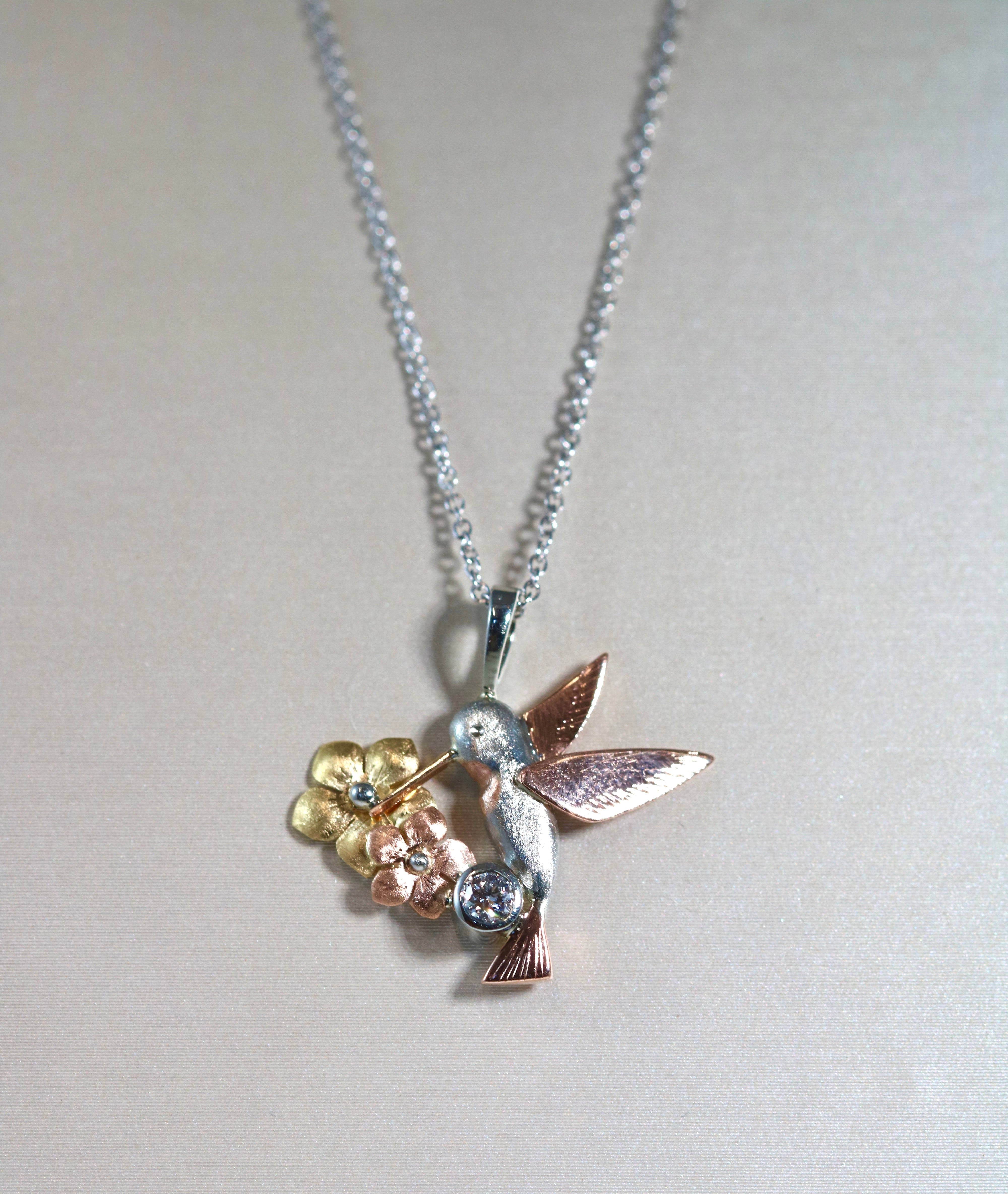Large hummingbird pendant