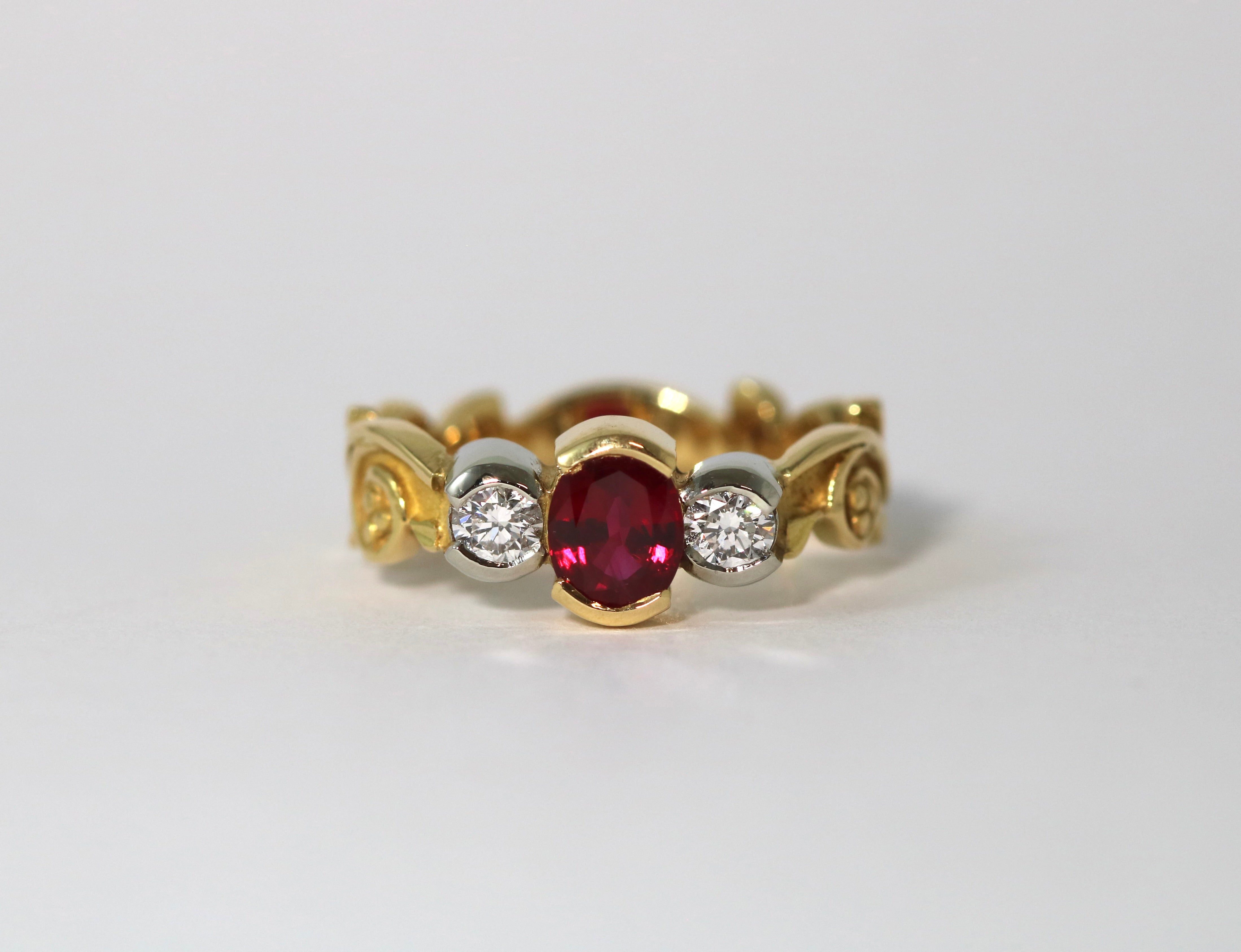 Ruby Tree of Life Ring