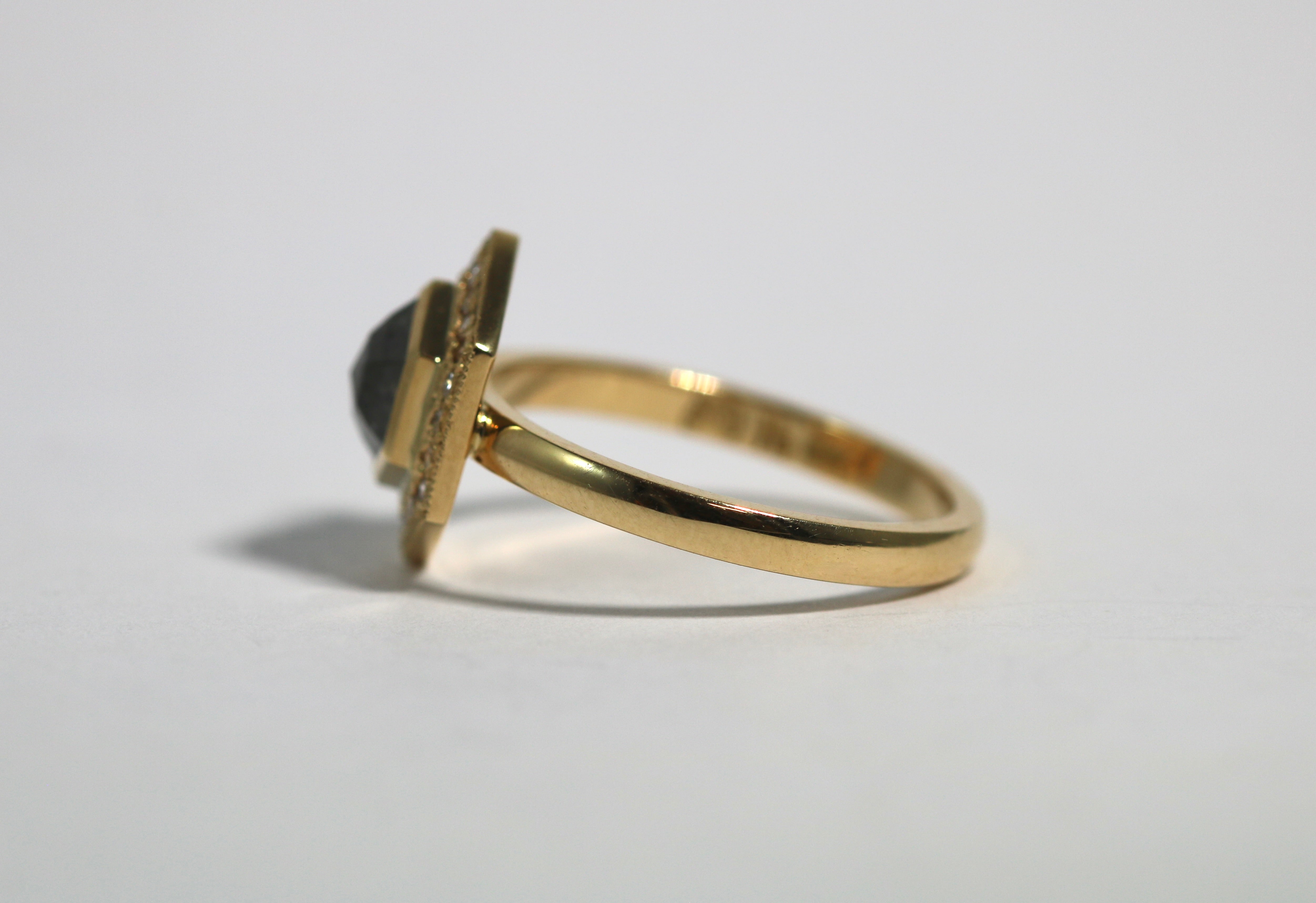 Salt & Pepper Diamond Ring