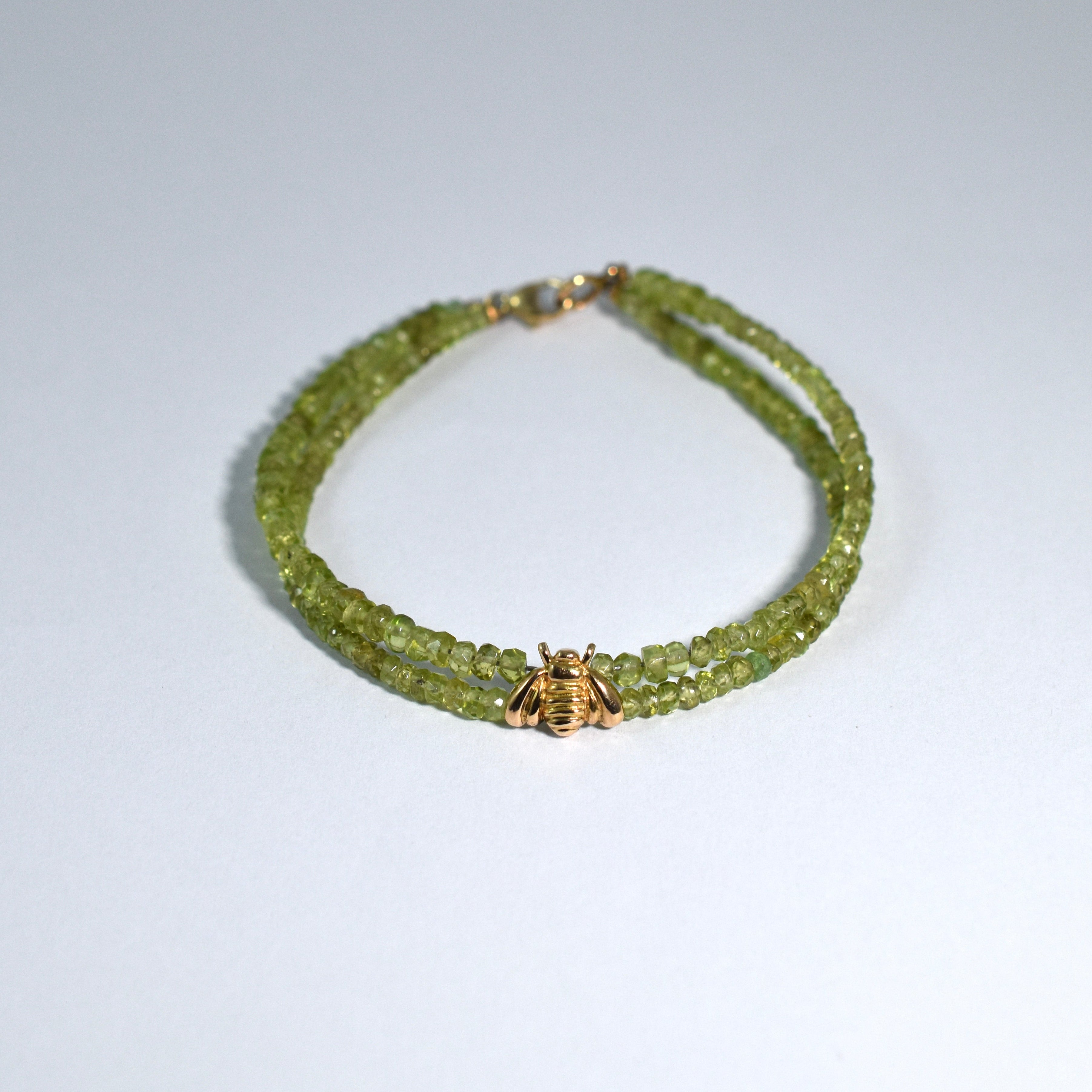 idar 'Baby Bee' Gemstone Bead Bracelet - Peridot