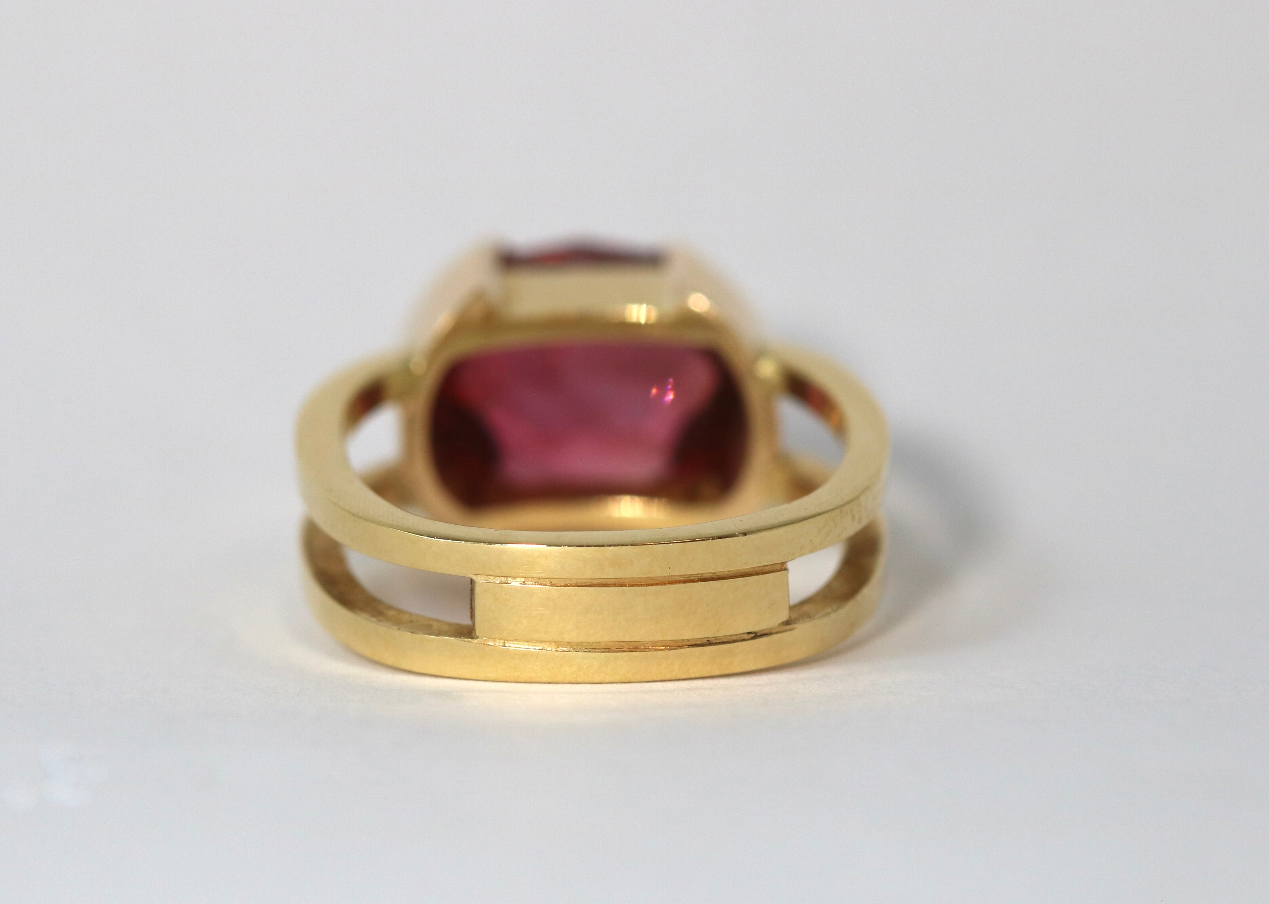 Tourmaline Split Shank Ring