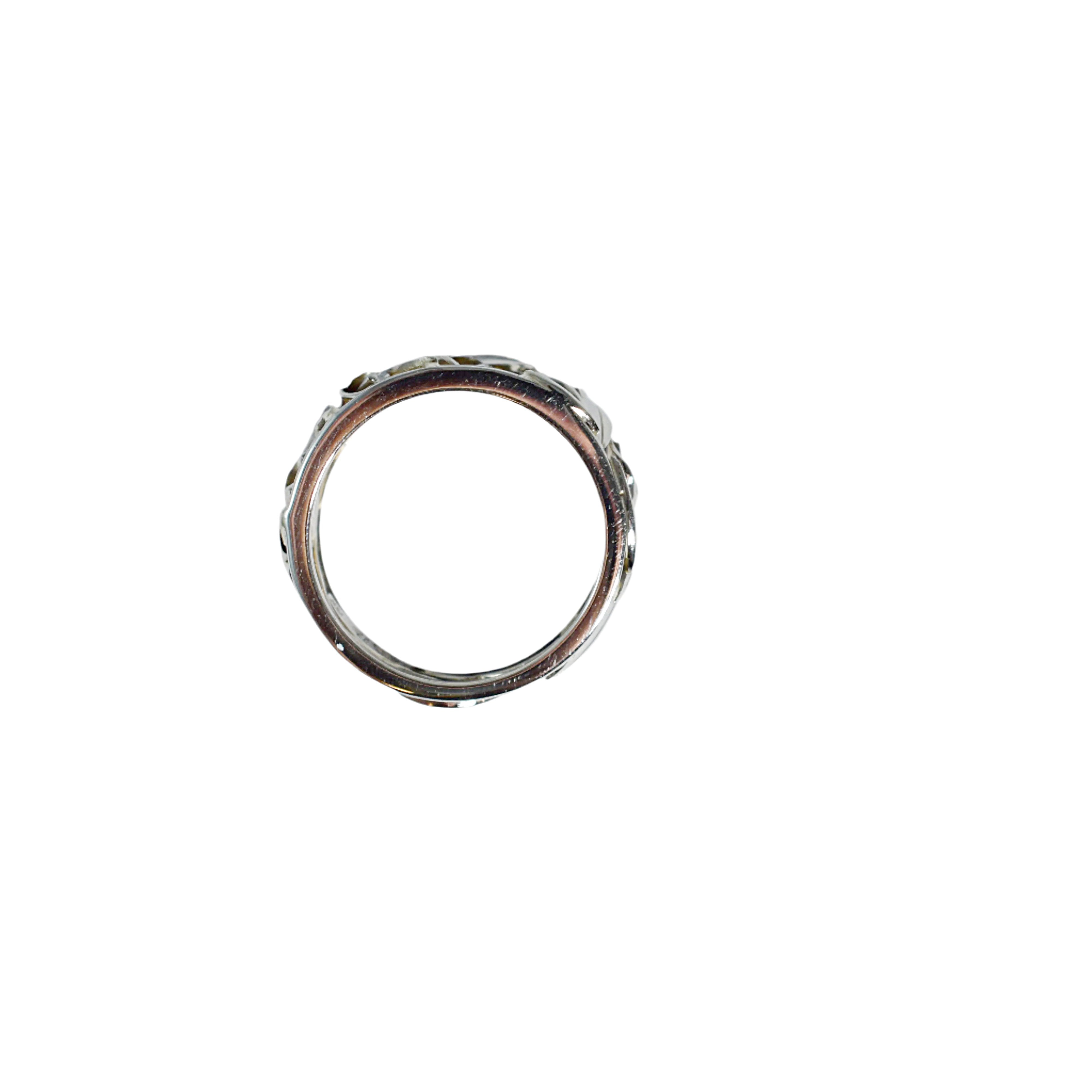 All White Tapered Calla Lily Ring