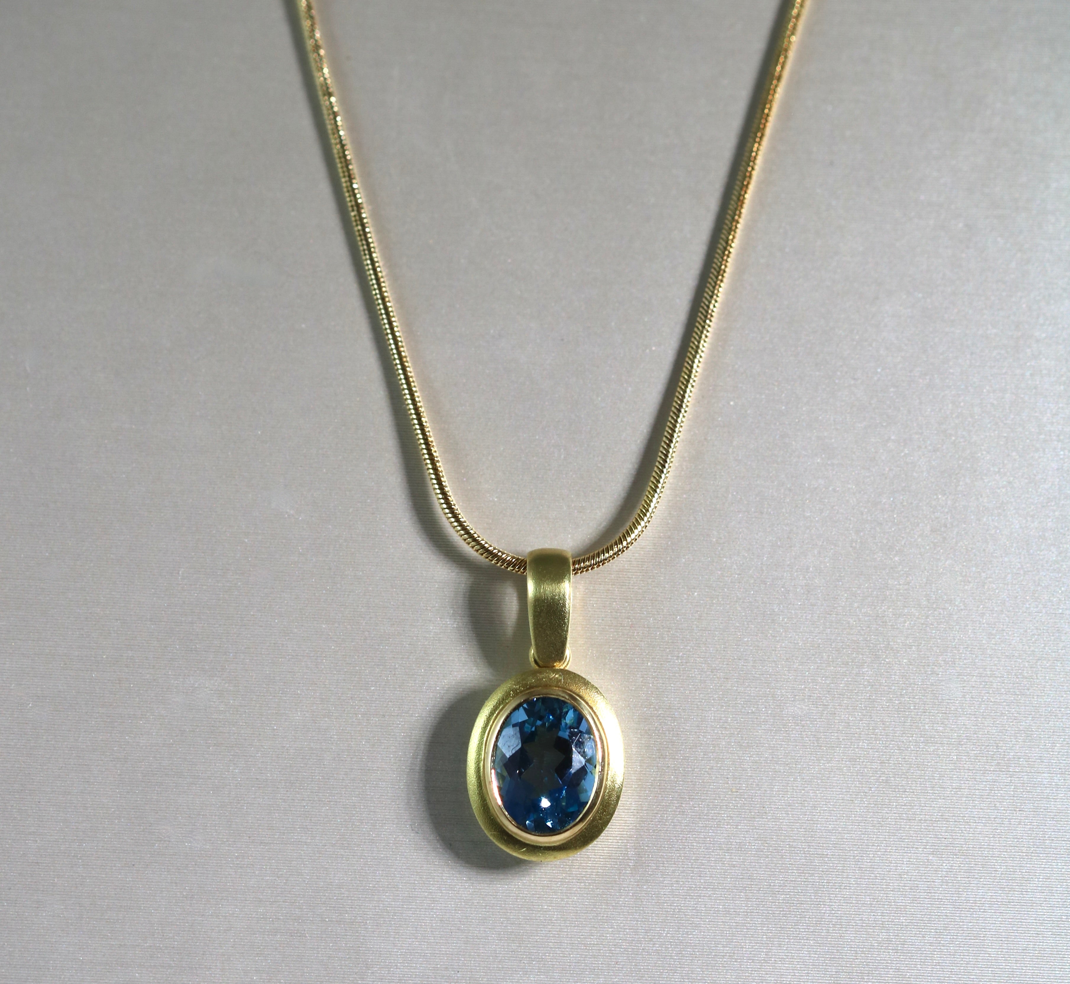 Handmade Aquamarine Pendant