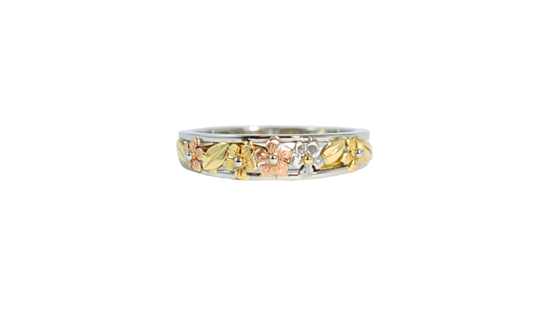 Fine Tapered Forget-Me-Not Ring