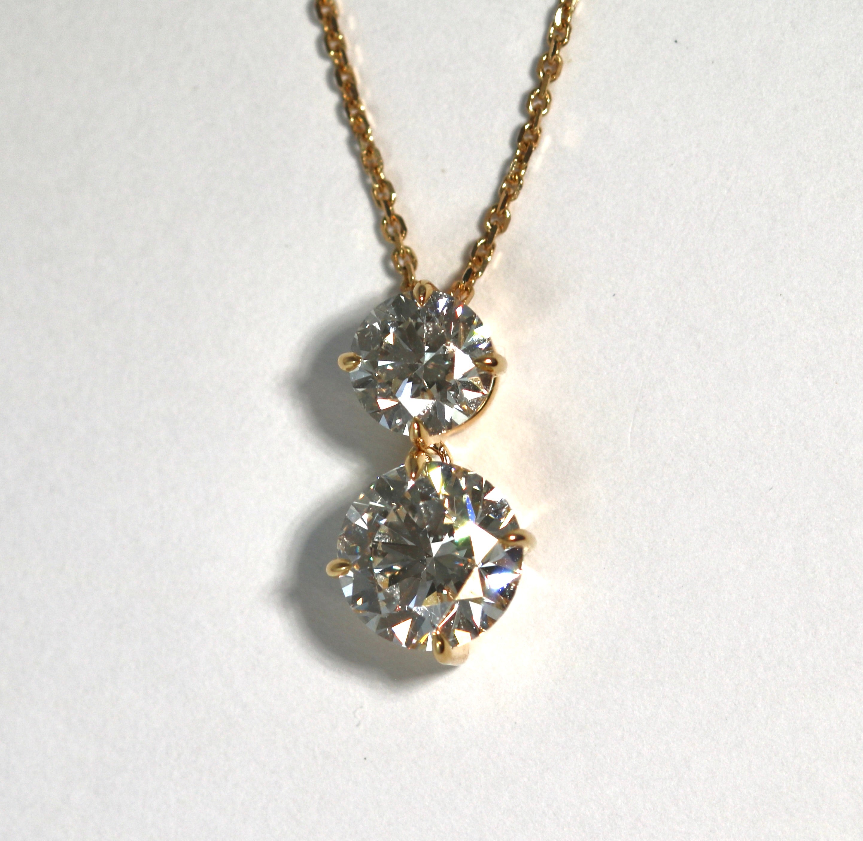 Double Diamond Slider Pendant
