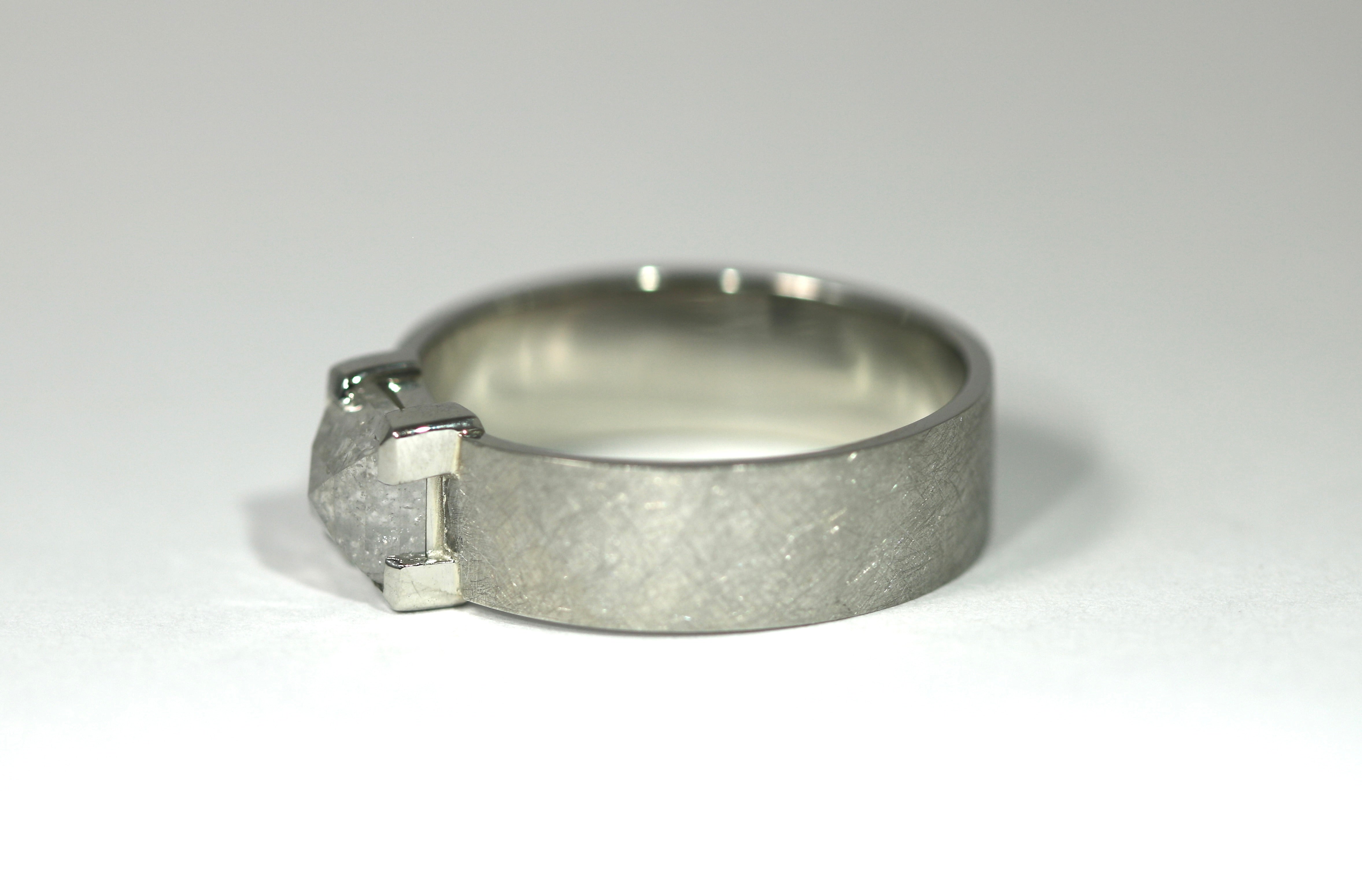 Square Rose Cut Diamond Ring