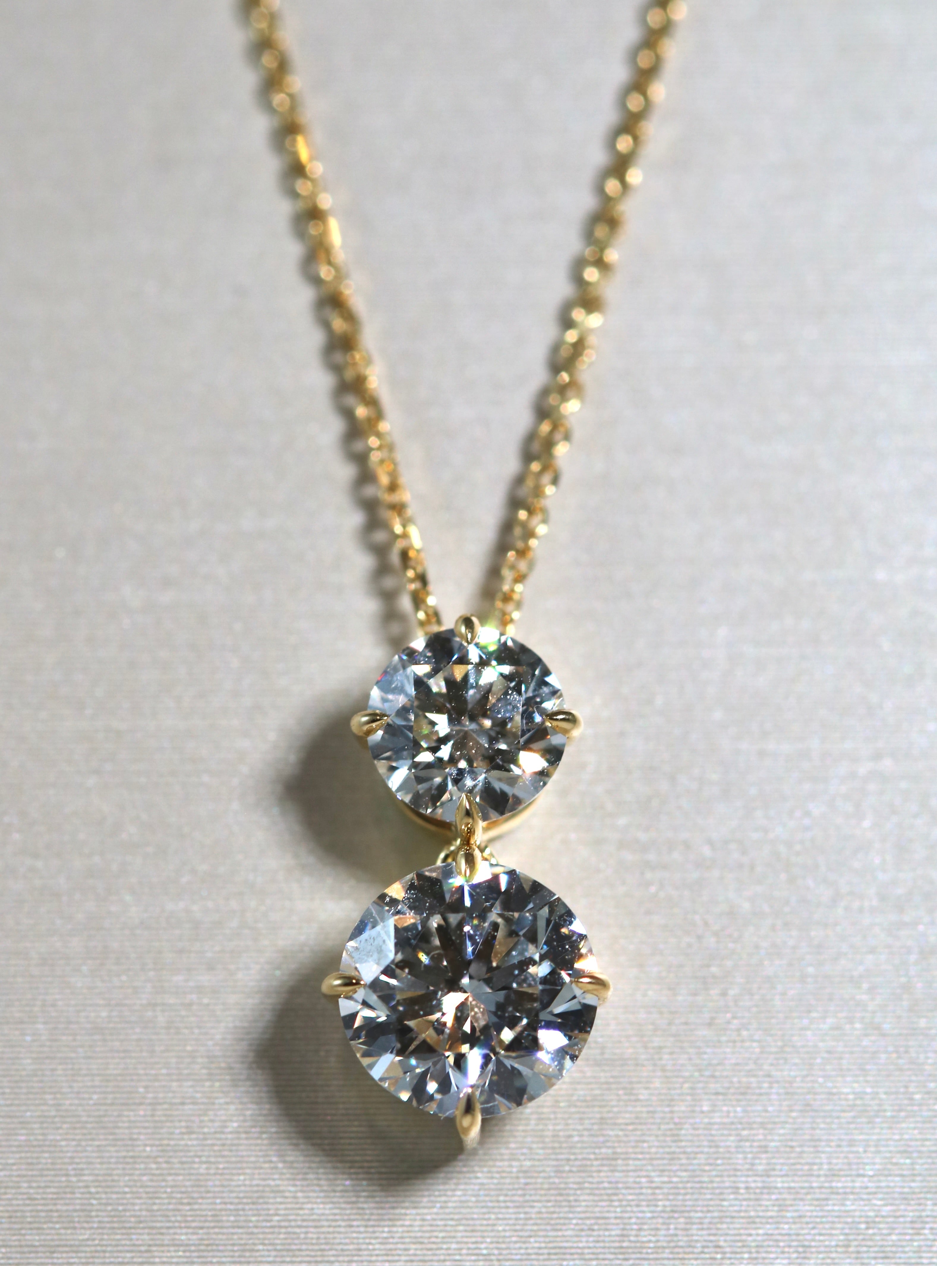 Double Diamond Slider Pendant