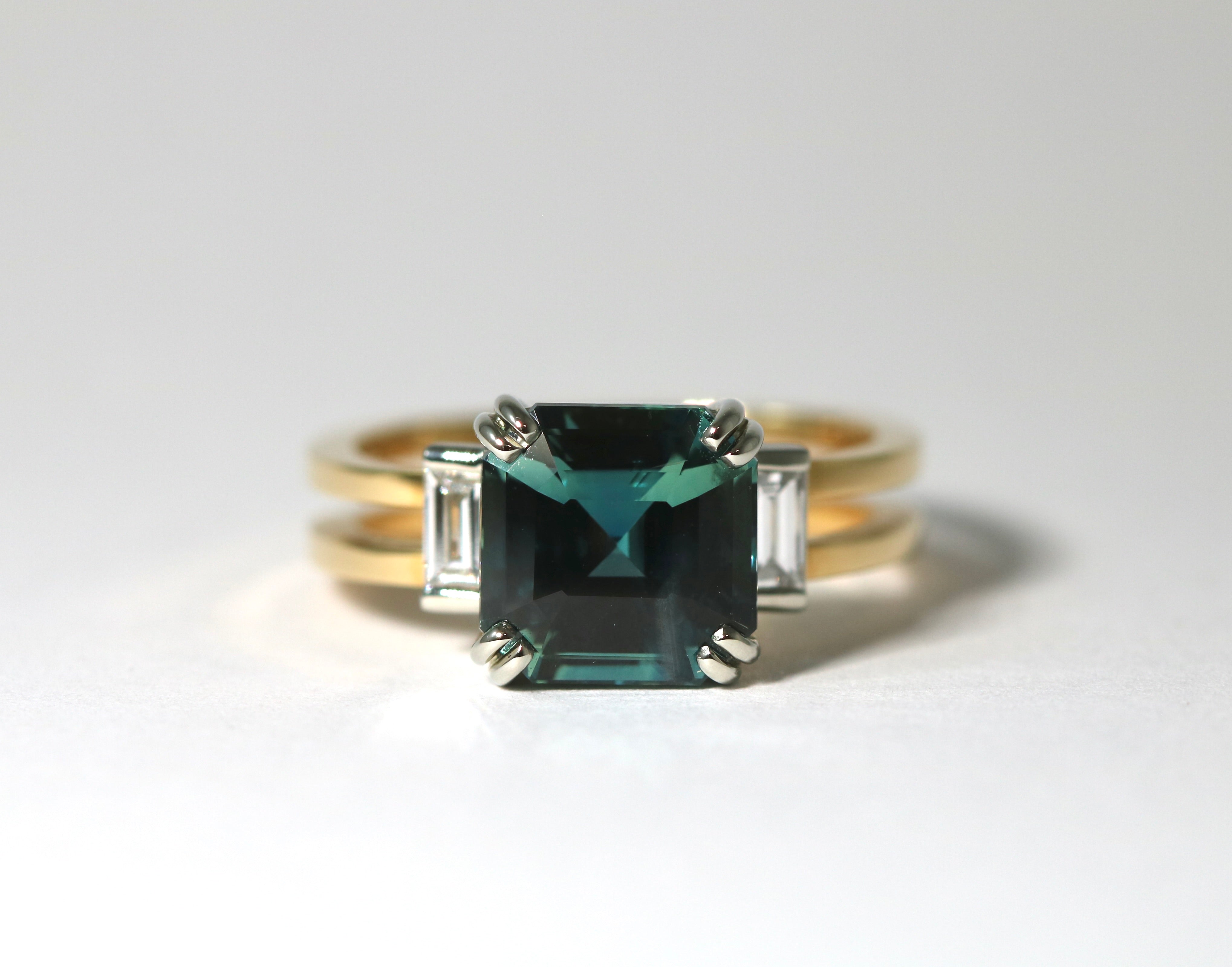 Teal Sapphire Ring
