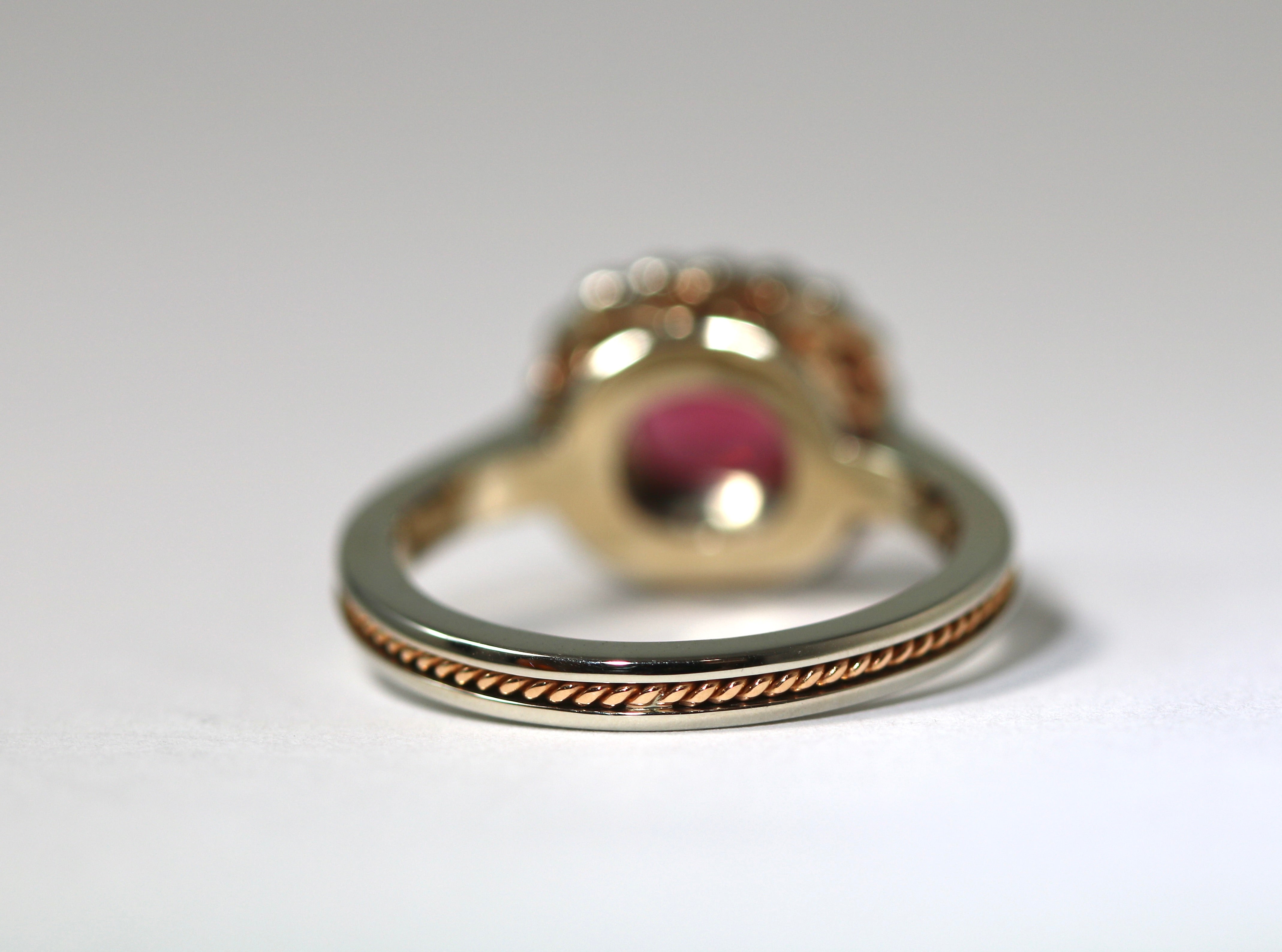 Spinel Halo Arabesque Ring