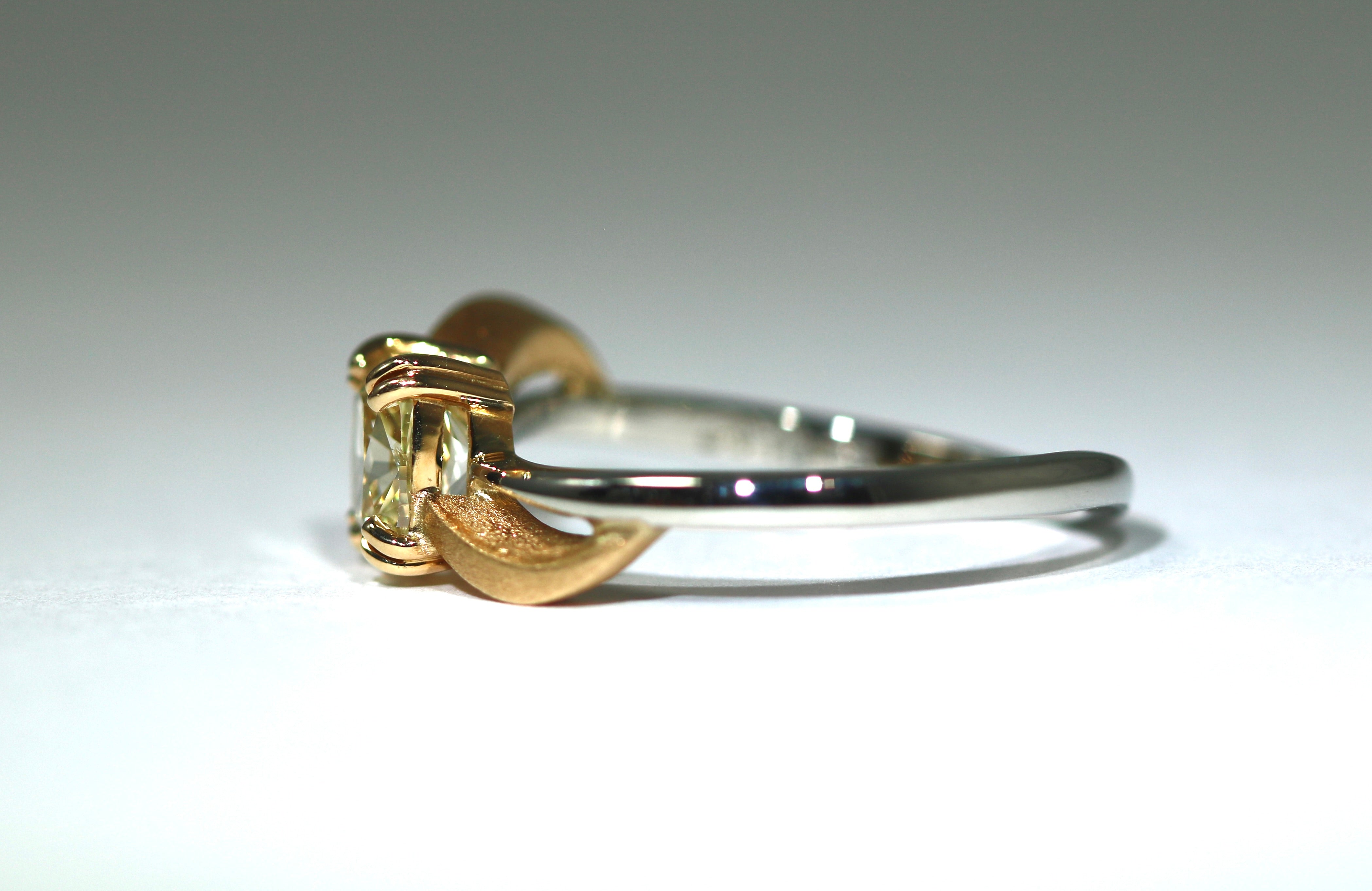 Natural Yellow Diamond Wave Ring