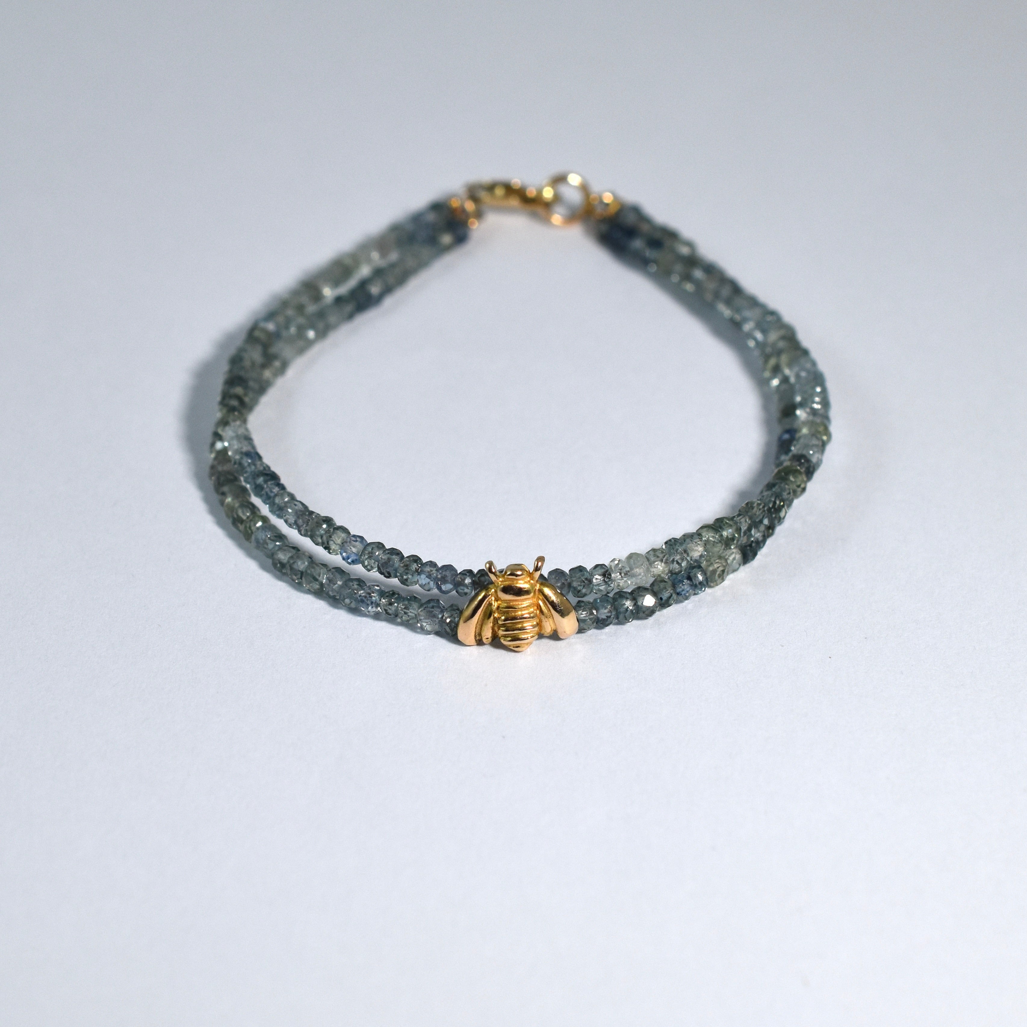 idar 'Baby Bee' Gemstone Bead Bracelet - Montana Sapphire