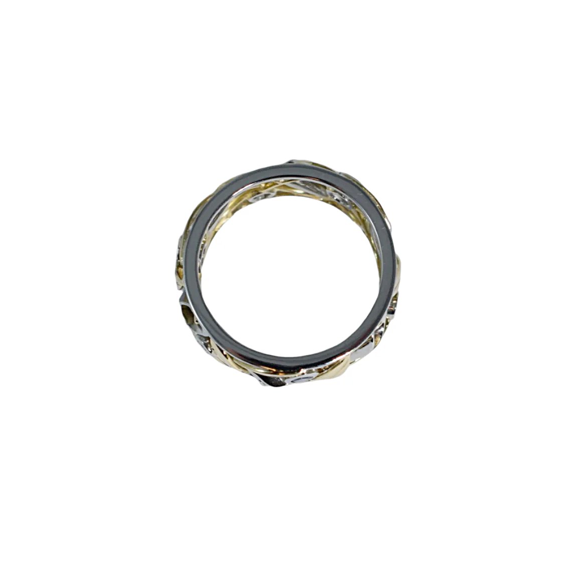 Straight Calla Lily Ring with Diamonds & Sapphires
