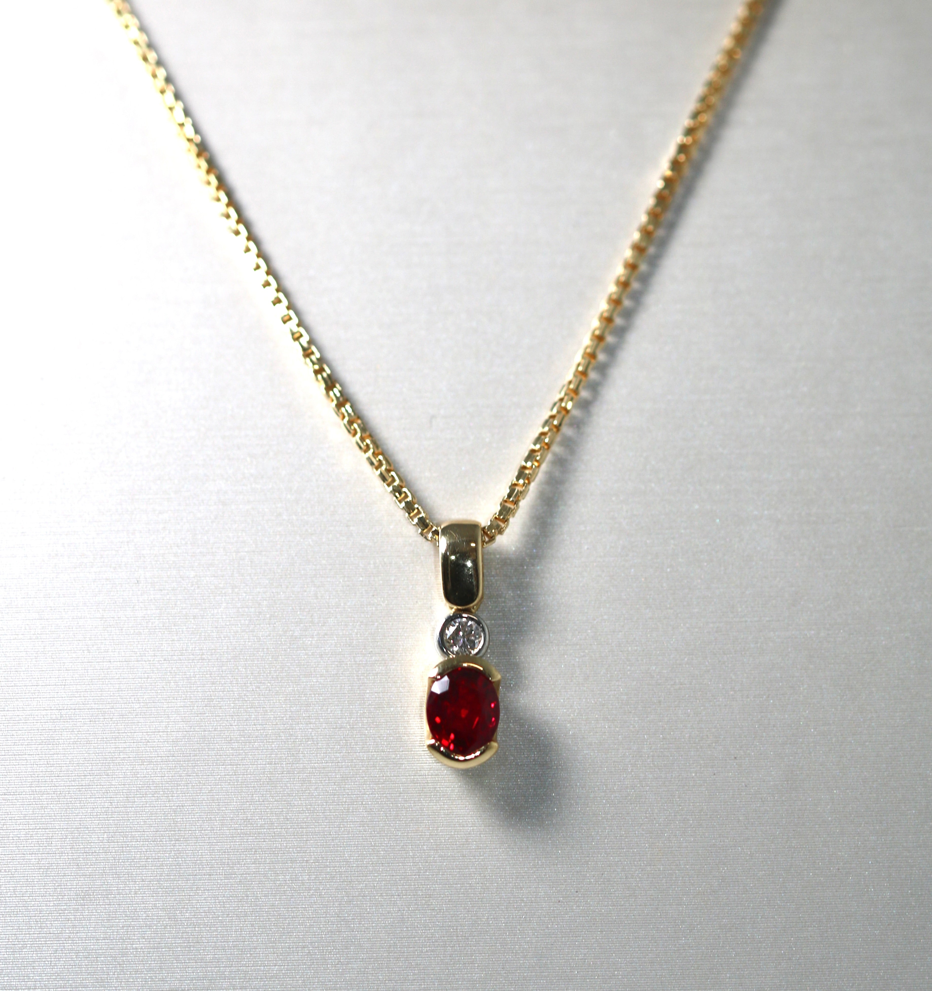Ruby and Diamond Pendant