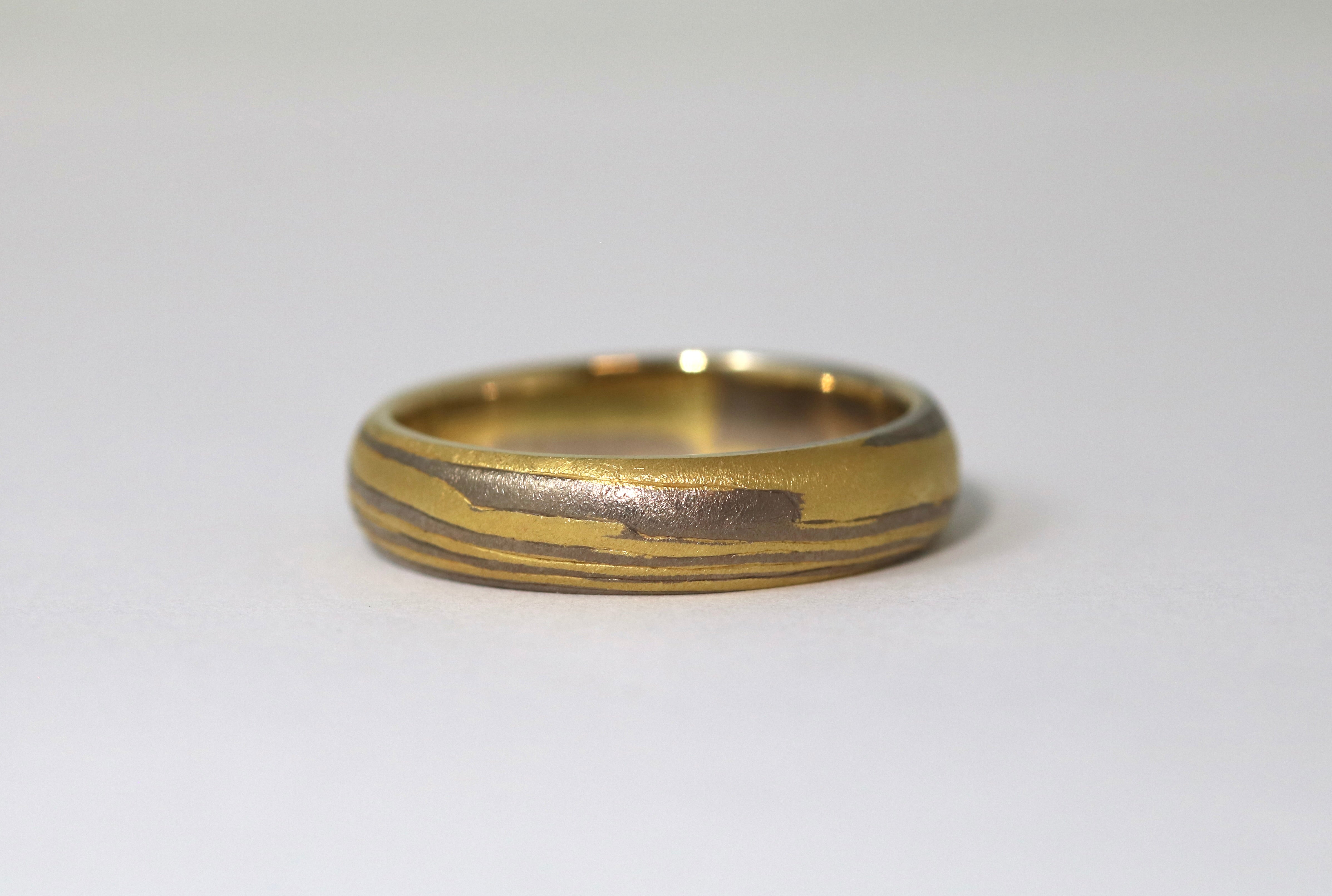 Mokume-Gane Wedding Band
