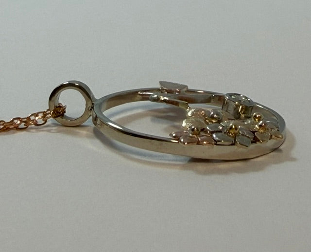 Forgot-Me-Not & Hummingbird Pendant