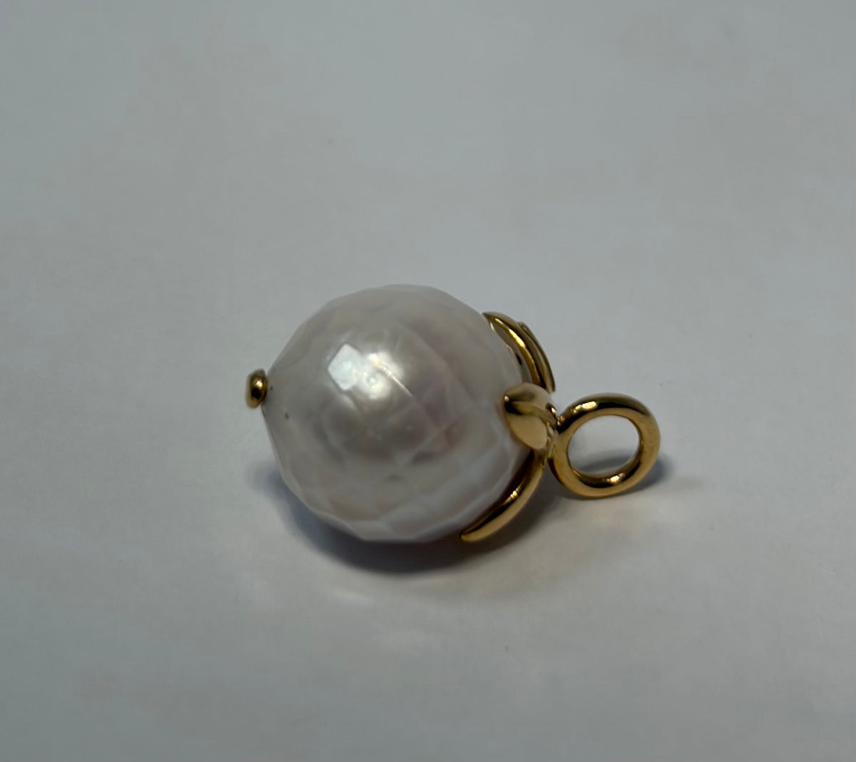 Faceted Pearl Pendant